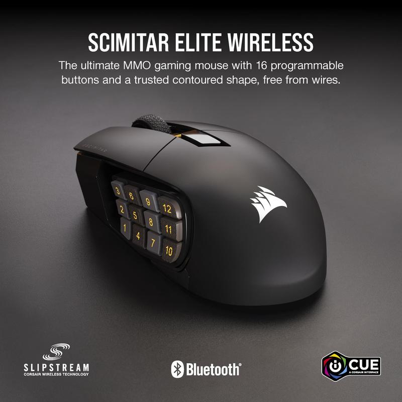 Mouse Gamer Corsair Scimitar Elite RGB Wireless - 26.000 DPI